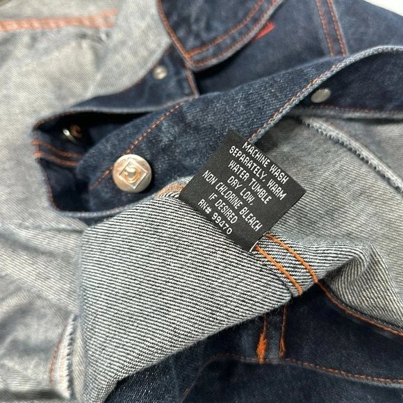 Harley Davidson Motorcycles Denim Jean Jacket Patches 100th Anniversary Blue XL - Picture 8 of 12